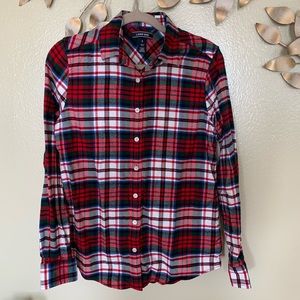 New Lands End Women Flannel Shirt